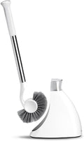 simplehuman Toilet Brush with Caddy Stainless Steel White