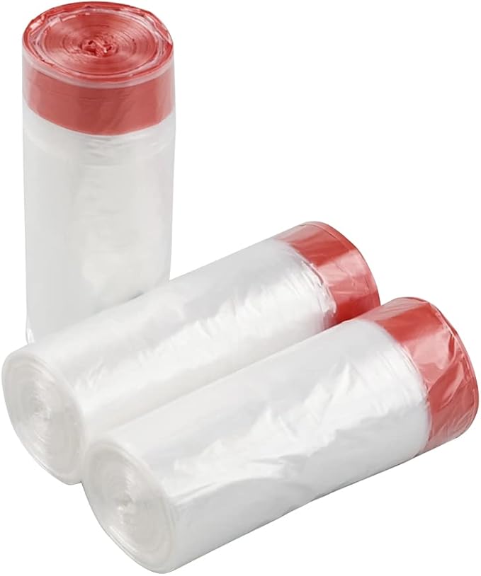 13 Gallon Plastic Drawstring Garbage Bags Trash Can Liners Bags 110 Counts Clear