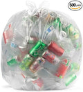 Commander 12-16 Gallon 0.4 MIL Clear Heavy Duty Garbage Bags - 24 x 31 - Pack of 500 - For Contractor Janitorial Industrial &amp Commercial