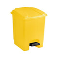 4 Gallon Step-On Trash Can with Lid Yellow Plastic Waste Bin Rectangular Pedal Trash Can for Bathroom Bedroom Office or Kitchen - Compact &amp Durable