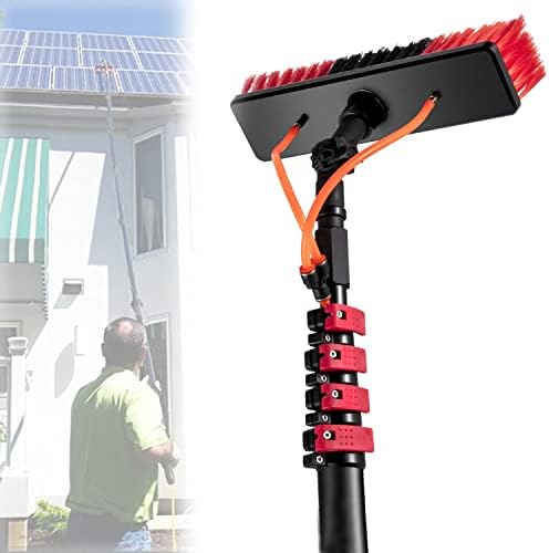 Glass Cleaning Brush Household Water Supply Telescopic Pole Kit Solar Panel Rotating Brush Solar Photovoltaic PanelsWater Fed Pole Kit Window and Solar Cleaning Pole Outdoor Win