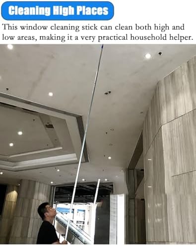 Professional Glass Cleaning Kit with 12m Splicing Pole Heavy Duty 2-in-1 Window Cleaner for Small Businesses Efficient Washing Equipment for Crystal Clear Results