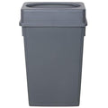 PRO&ampFamily 92 Qt. / 23 Gallon / 87 Liters Gray Slim Rectangular Trash Can and Gray Drop Shot Lid. Trash Bin Kitchen Garbage Can Waste Basket Recycle Bin