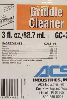 ACS GC-36 Griddle Cleaner 3 oz Portion Packets Pack of 36