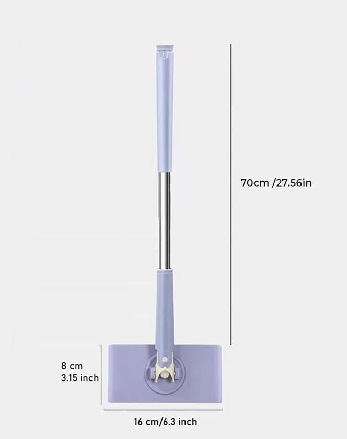 Snap Grip Mini Mop Convenient Cloth Changing Mini Mop Retractable Gap Dust Cleaner Flat Mops with Locking Head &amp Sweeping Cloths 40inch Handle for Multi-Surface No Wash(Purple 70cm)