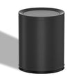 2.6 Gallon/10L Modern Metal Bathroom Trash Can with LidLight LuxuryElegant Waste BasketBlack Garbage Canfor BathroomBedroomLiving Room KitchenOfficeBank (10L-Black)