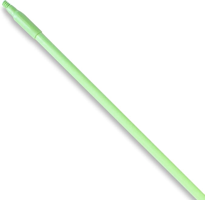 SPARTA Fiberglass Broomstick Replacement Broom Handle with Acme Threaded Tip for Industrial Cleaning Tools Fiberglass 60 Inches Lime