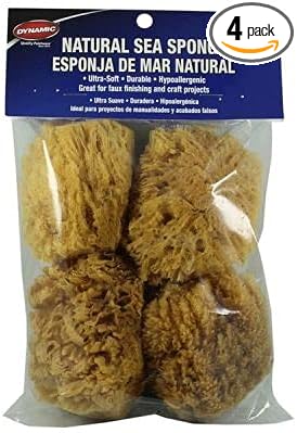 Dynamic Brand Natural Sea Sponge 4 Pack 00034