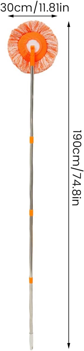 Spin Mop for Floor Cleaning360° Rotatable Adjustable Cleaning Mop with 4 Mop HeadExtendable Wall Cleaning Mop Wall Cleaning Bathroom Cleaning Household Supplies