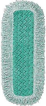 Rubbermaid Commercial Products HYGEN 36 inch Microfiber Dust Pad with Fringe Green For Janitorial/Professional Cleaners and Heavy-Duty industrial Cleaning/Dusting/Sweeping