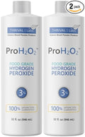 ProH2O2 3% Food Grade Hydrogen Peroxide – Natural Cleaner &amp Disinfectant – Suitable for Household Use – Ideal for Cleaning Sanitizing &amp Gargle – 32 fl oz Refill (Pack of 2)