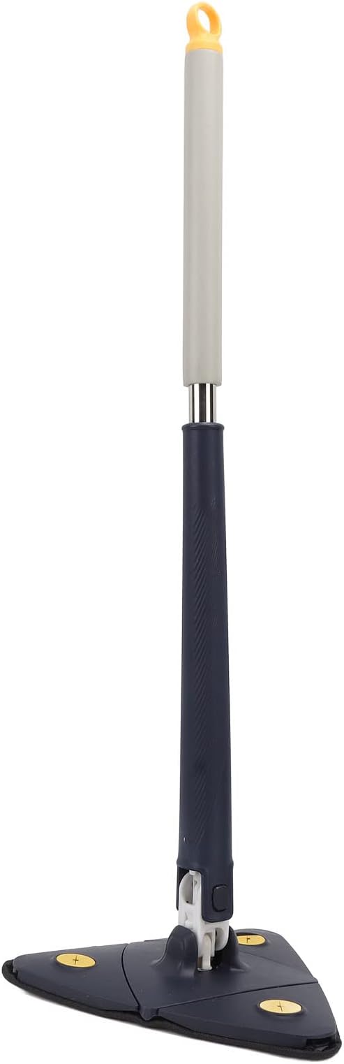 Extendable Triangle Mop Rotary 360 Degree Adjustable Cleaning Mop with ABS and Stainless Steel Frame for Bathtub Floor Wall Corners and Tight Spaces