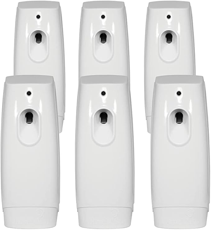 TimeMist Classic Metered Aerosol Air Freshener Fragrance Dispenser - (Case of 6) 1047717 - Great for Odor Control in Kitchen Bathroom Locker Room Breakroom and Washroom