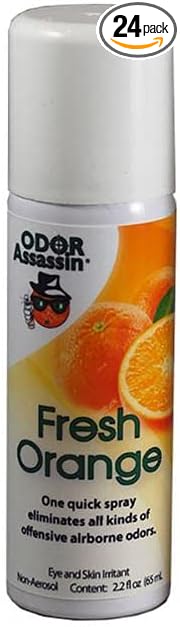 Odor Assassin Orange Travel Size Orange Scent Odor Control Spray 2.2 oz. Liquid - Total Qty: 24