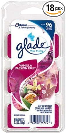 A Product of Glade Wax Melts Air Freshener Refill Vanilla Passion Fruit 6 ct 2.3 oz - Pack of 3