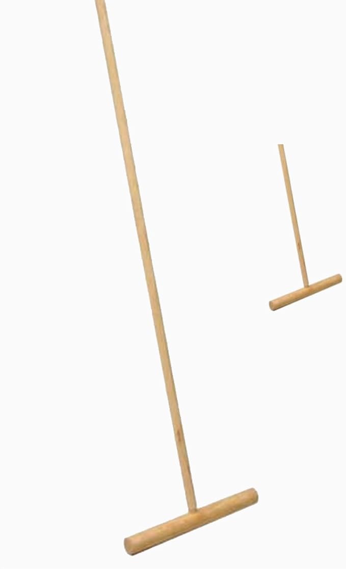 Set of Two Wood Stick MOP. The Cuban mop Stick in T Shape. It is The Traditional Cuban mop. Palo de atrapear Cubano with one Microfiber