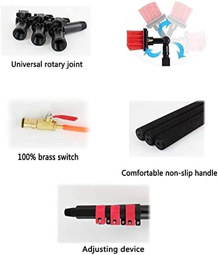Window Cleaning BrushCleaning Photovoltaic and Solar Panels Water Fed Telesbrush Equipment Extension Pole Window Cleaner Kit Cleaning for Trucks Windows/30Ft/9M