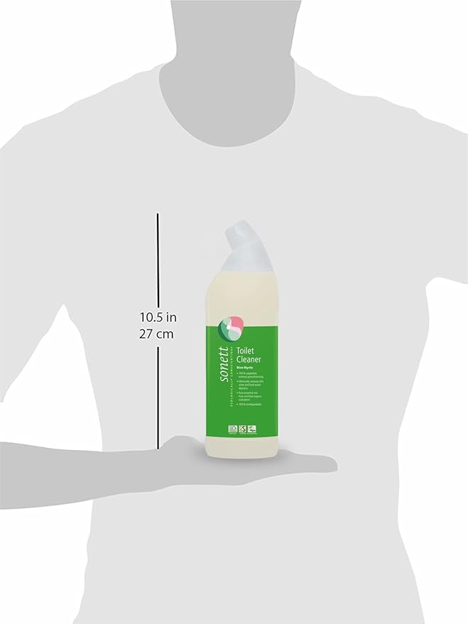 Sonett Organic Toilet Cleaner Mint-Myrtle(25fl Oz/ 750ml) Effectively removes dirt urine and hard water deposits (Pack of 6)