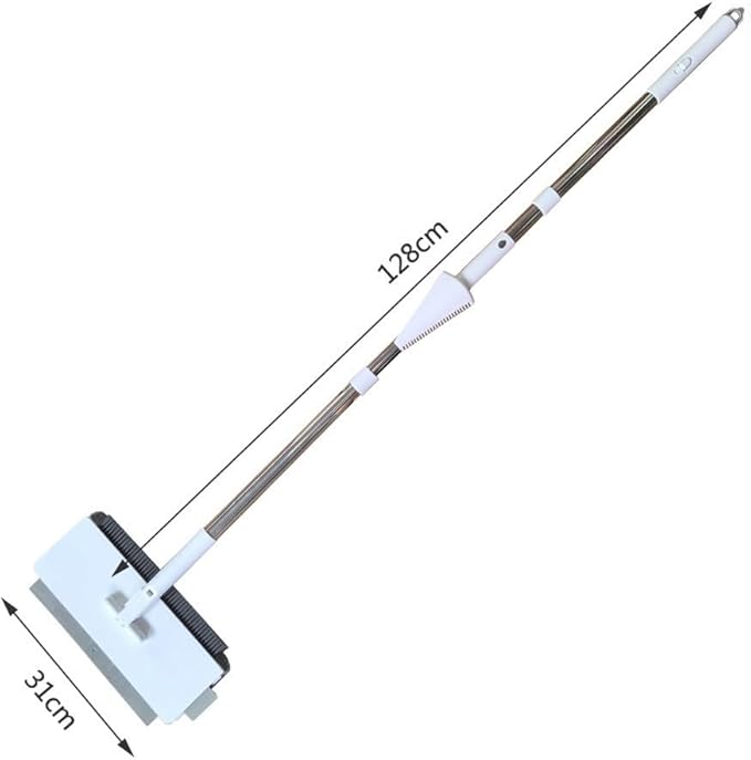 5-In-1 Multi-Functional Mop Sweeping Squeegeeing Mopping Dust Removal Crevice Cleaning Lightweight Swivel Head Robust ABS Material 44x15x9cm White Efficient Home Cleaning Fits Tight Spaces
