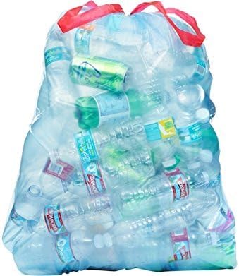 Husky HK30DS050BU 30-Gallon Drawstring Recycling Blue Bags 50 Count