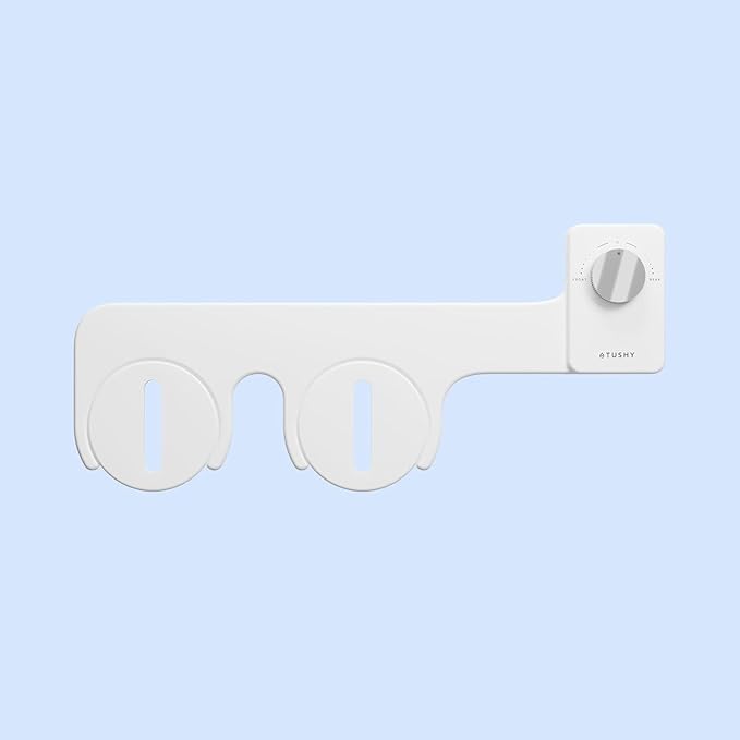 TUSHY NEW Fresh Dual Nozzle Cool Water Bidet: Ultra Slim Toilet Seat Attachment Sprayer with Luxury 2 in 1 Front &amp Rear Self-Cleaning 180º Clean (DIY Install 10 Minutes) Non-Electric Chrome
