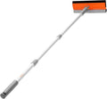 Eazer 46'' Professional Window Cleaner Tool 2-in-1 Rotatable Squeegee for Window Cleaning Kit Window Washing Equipment Kit with Threaded Extension Pole(20''-46'') for Shower/Windshield.
