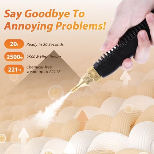 Steam Cleaner 2500W 1000ML Portable Handheld Steam Cleaner High Temperature Pressurized Steam Cleaning Machine