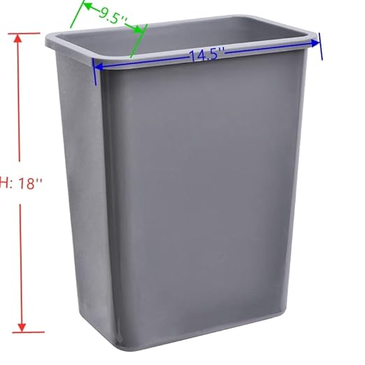 ELYSIAN Home Kitchen Trash Can Commercial Office Wastebasket Black (1 Pack)