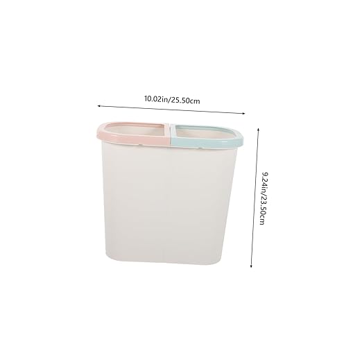 Plastic Trash Can Dual Compartment Bin for Home and Office Waste Management