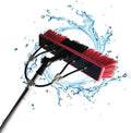Glass Cleaning Brush Home Water Fed Telescopic Pole Kit Solar Panel Brush Rotating for Photovoltaic PanelTelescopic Roof Cleaning Brush with Water Pipes and Brooms Extendable Pole for High