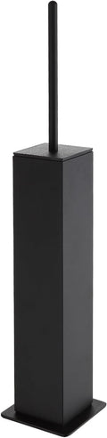 BGL Toilet Brush with Holder Set Matte Black Aluminium Standing for Bathroom Toilet Bowl Cleaner Brush and Holder Set Square Design