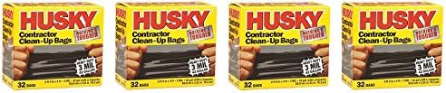 Husky HK42WC032B 42-Gallon Contractor Clean-Up Bags 32-Count (4-32-Count)