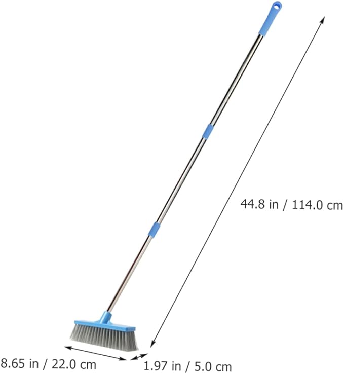 Long Handle Stiff Bristle Floor Scrubbing Brush for Bathroom Kitchen and Outdoor Cleaning Grout Tiles and Hard Surfaces