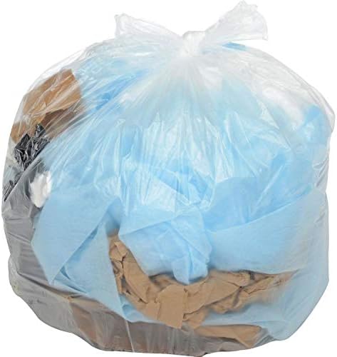 30-33 Gallon Super Duty Clear Trash Bags 2.5 Mil 100 Bags/Case