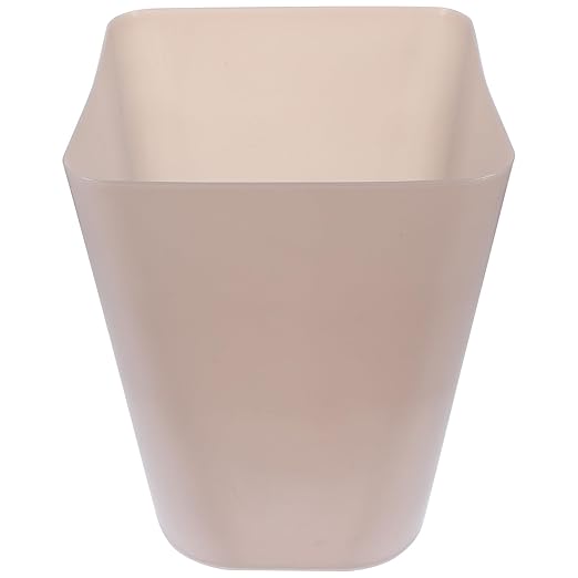 Large Capacity Square Trash Can Semi- Light Coffee Plastic Wastebasket for Home Office Bathroom Kitchen Use