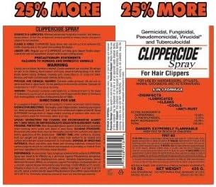 Clippercide Disinfectant Spray 15 Ounce Size (354ml) 2 Count (2 Pack) (72131-2)