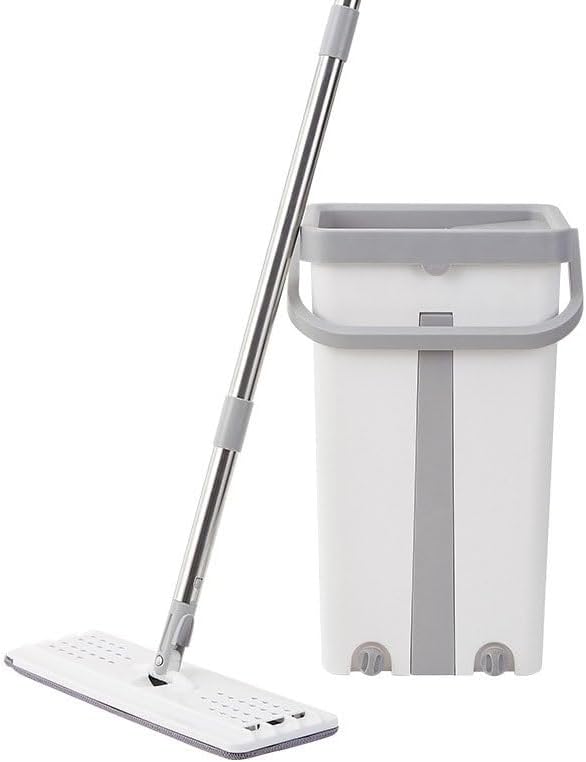 Flat mop Bucket Set no Need to wash by Hand Flat  Scraper and Music  Dry and Wet Dual-Purpose