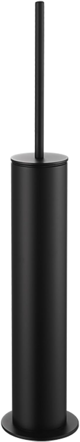 BGL Toilet Brush and Holder Set Heavy Duty 304 Stainless Steel Round Base and Long Handle for Bathroom Deep Cleaning Drip-Proof Space Saving for Storag Black