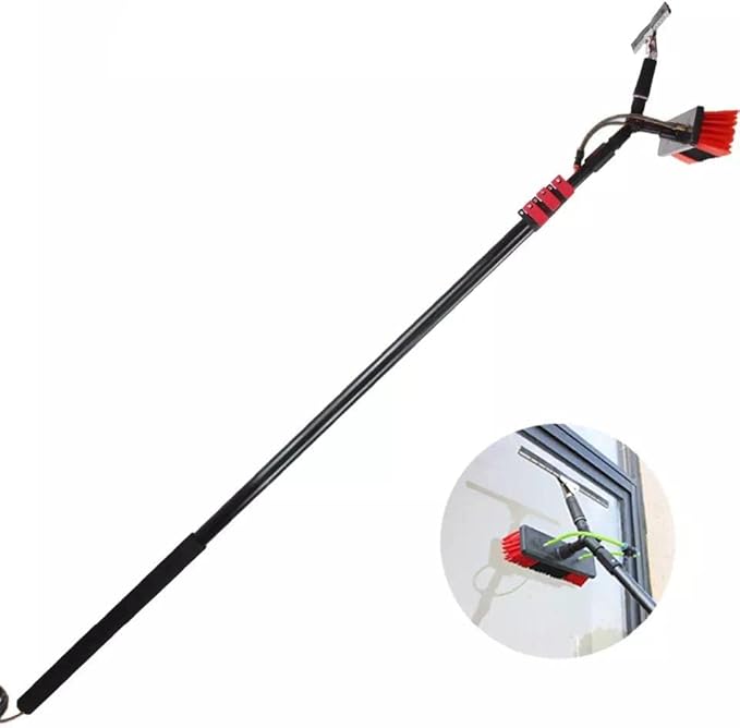 Telescopic Pole Kit Cleaning Brush6M-10.8M Window Cleaning Pole Outdoor Window Cleaner Kit Water/Hose Fed Pole Window Cleaning Brush Equipment Cleaning Photovoltaic and Solar Panels/5./