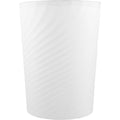 Uonlytech Small Plastic Trash Can with Pressure Ring Large Opening Wastebasket for Office Bathroom Kitchen Compact Garbage Bin for Household and Commercial Use White Design