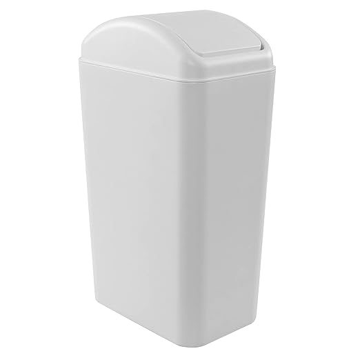 Farmoon 14 L /3.5 Gallon Slim Trash Can Modern Swing Lid Wastebasket Paper Dustbin Waste Bin