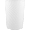 BESPORTBLE Large White Plastic Trash Can with Presser Ring Open Top Bathroom Wastebasket and Office Garbage Bin for Home Kitchen Bedroom Sturdy Threaded Design