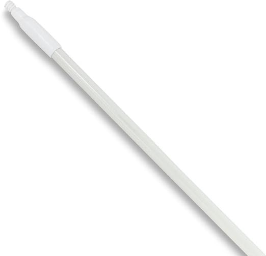 SPARTA 41225EC02 Fiberglass Broom Handle Mop Handle Replacement Handle With Acme Threaded Tip For Commercial Cleaning 48 Inches White