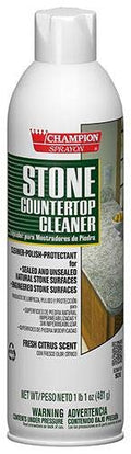 Stone Countertop Cleaner - Polish - Protectant Champion Sprayon 17 oz Can Box of 3