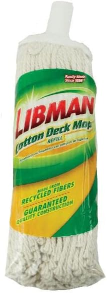 8oz Cotton Deck Mop Refill Case of 6 White