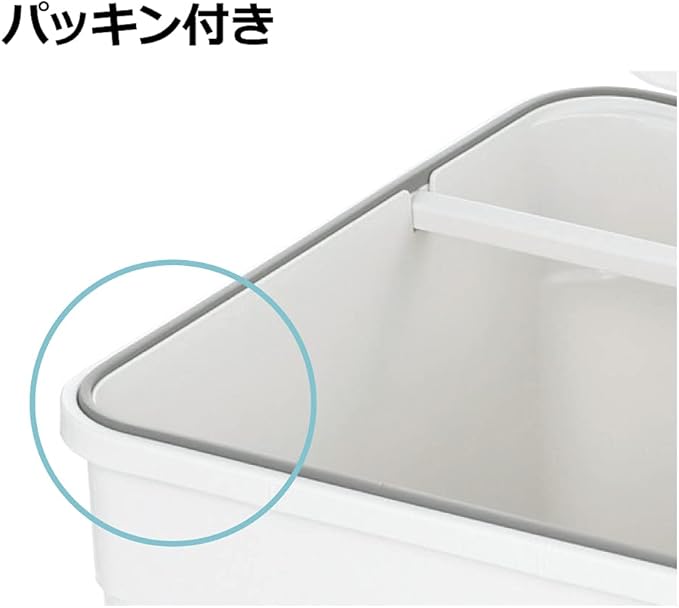 Richell Totono Rice Bin N for Drawers 22.0 lbs (10 kg) White