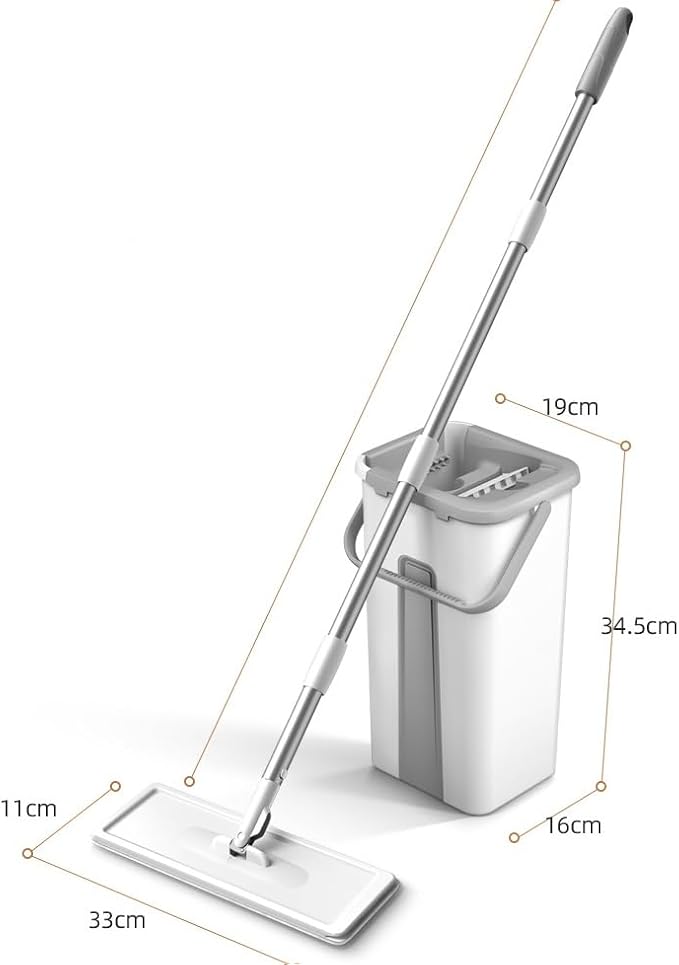 Household Flat Mop No Hand Washing Cleaning Bucket Scraping Water