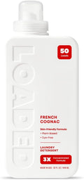 Loaded Laundry Detergent Luxury Cologne Scented | 50 Loads | Leather &amp Oak | Skin-Friendly &amp Plant-Based | Made in USA | 32 oz
