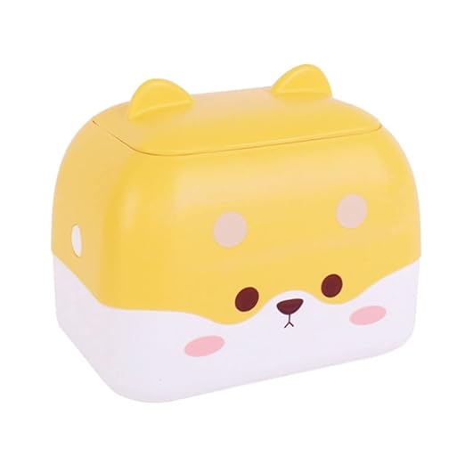 GERRIT Simple Desktop Trash can Cute Plastic Waste bin Rectangular Mini Wastebasket with lid Tissue Box Bathroom Bedroom Home Office Practical