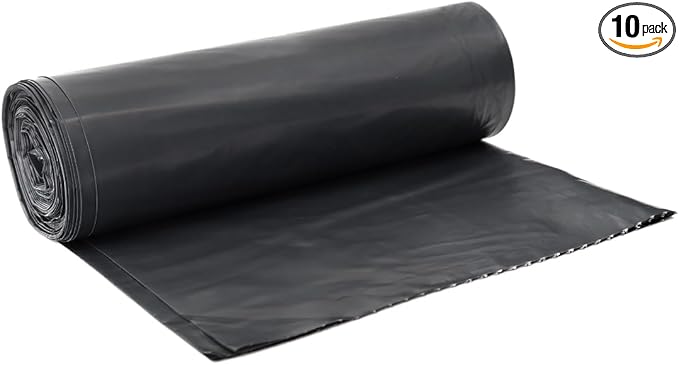 40-45 Gallon Can Liner 40 x 48 x 16 MIC Black 10 Rolls of 25 Liners | 250/Case